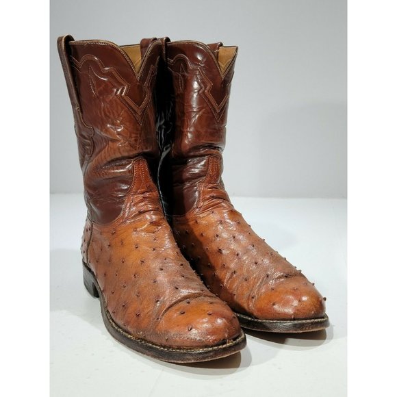 Lucchese Other - LUCCHESE L8201 Handmade Brown Full Quill Ostrich C